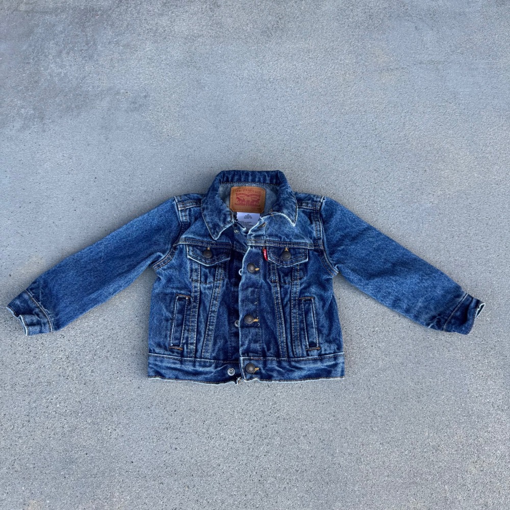 Levi's Toddler Denim Trucker Jacket Medium Wash Blue Cotton Size‎ 18M
